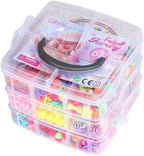 Lobbes Speelgoed- Lobbes SpeelgoedLobbes kralenset speelgoed opbergbox 3-lagen multi kleuren kralen.