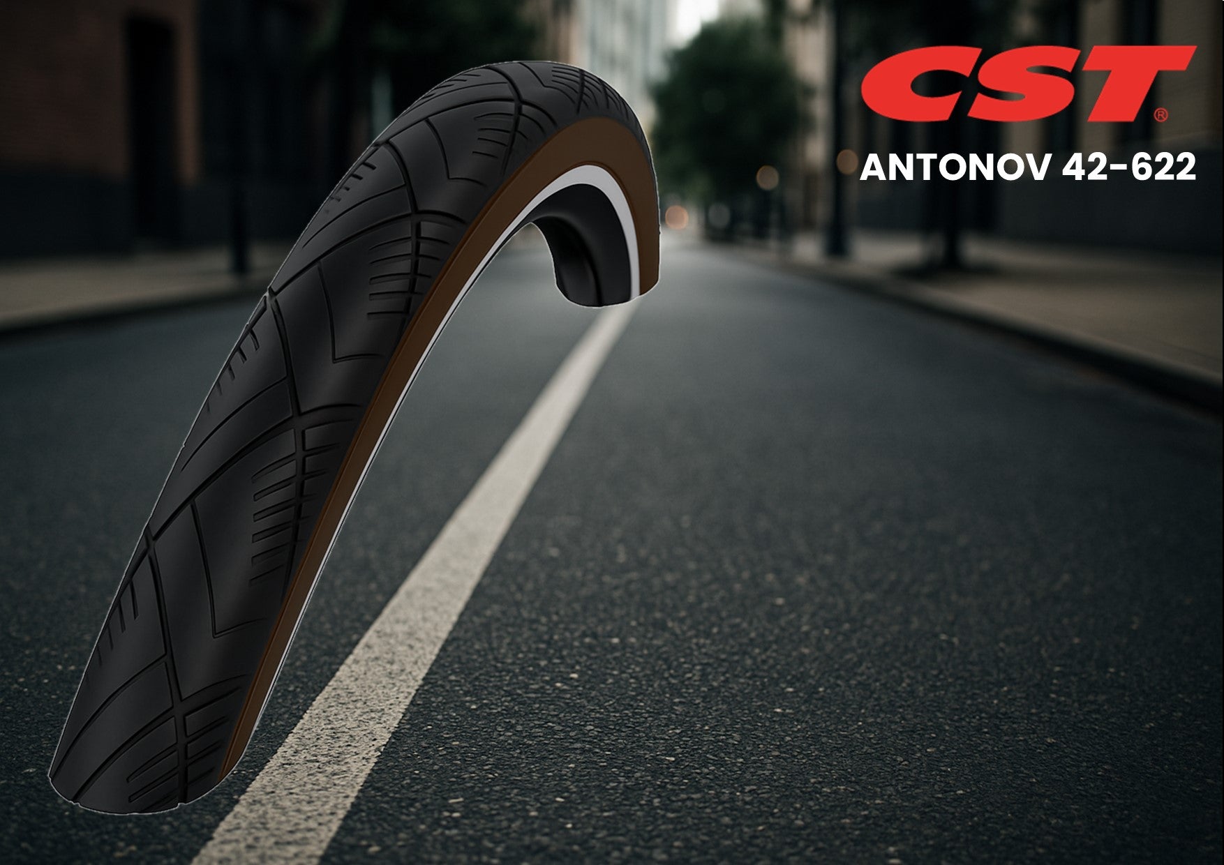 Cst buitenband antonov 28 x 1.60'' 42-622 - zwart bruin met reflectie