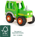 Small foot - houten tractor groen