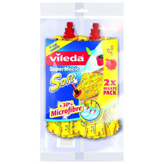 Vileda supermocio soft vervanging - navulling voor de supermocio - 2 stuks