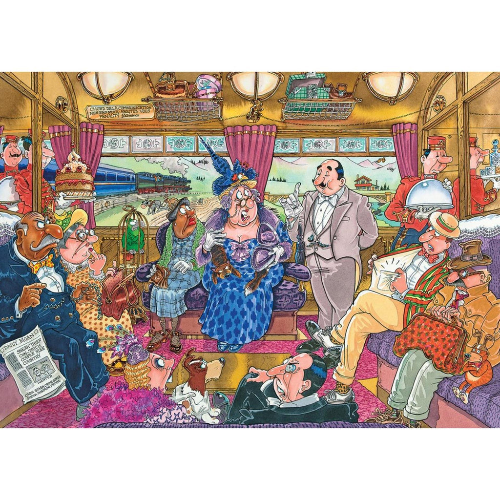 Jumbo wasgij retro mystery 9 legpuzzel - de grotere treinroof, 1000st.