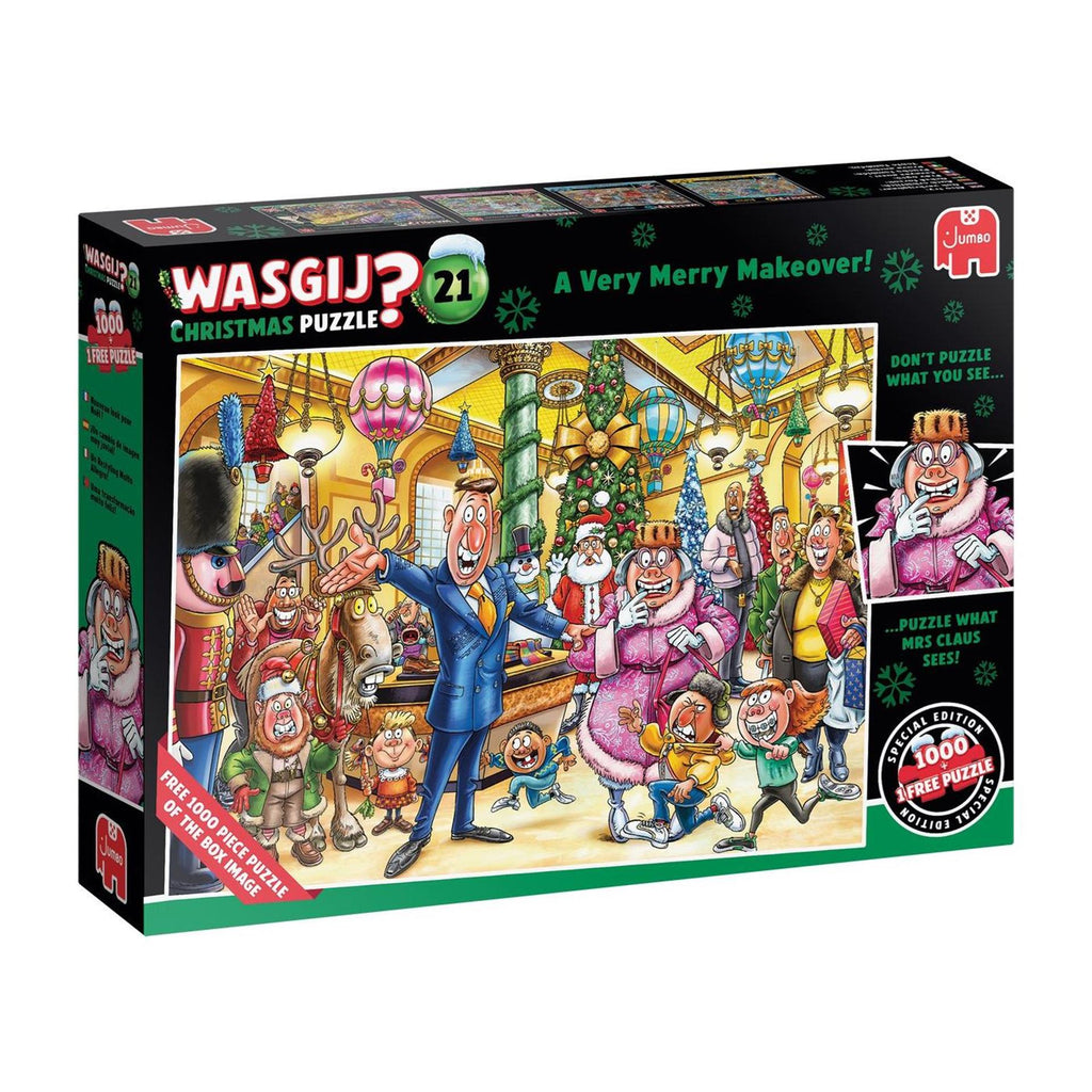 Jumbo wasgij christmas 21 legpuzzel - een feestelijke make-over! - 2x1000st.
