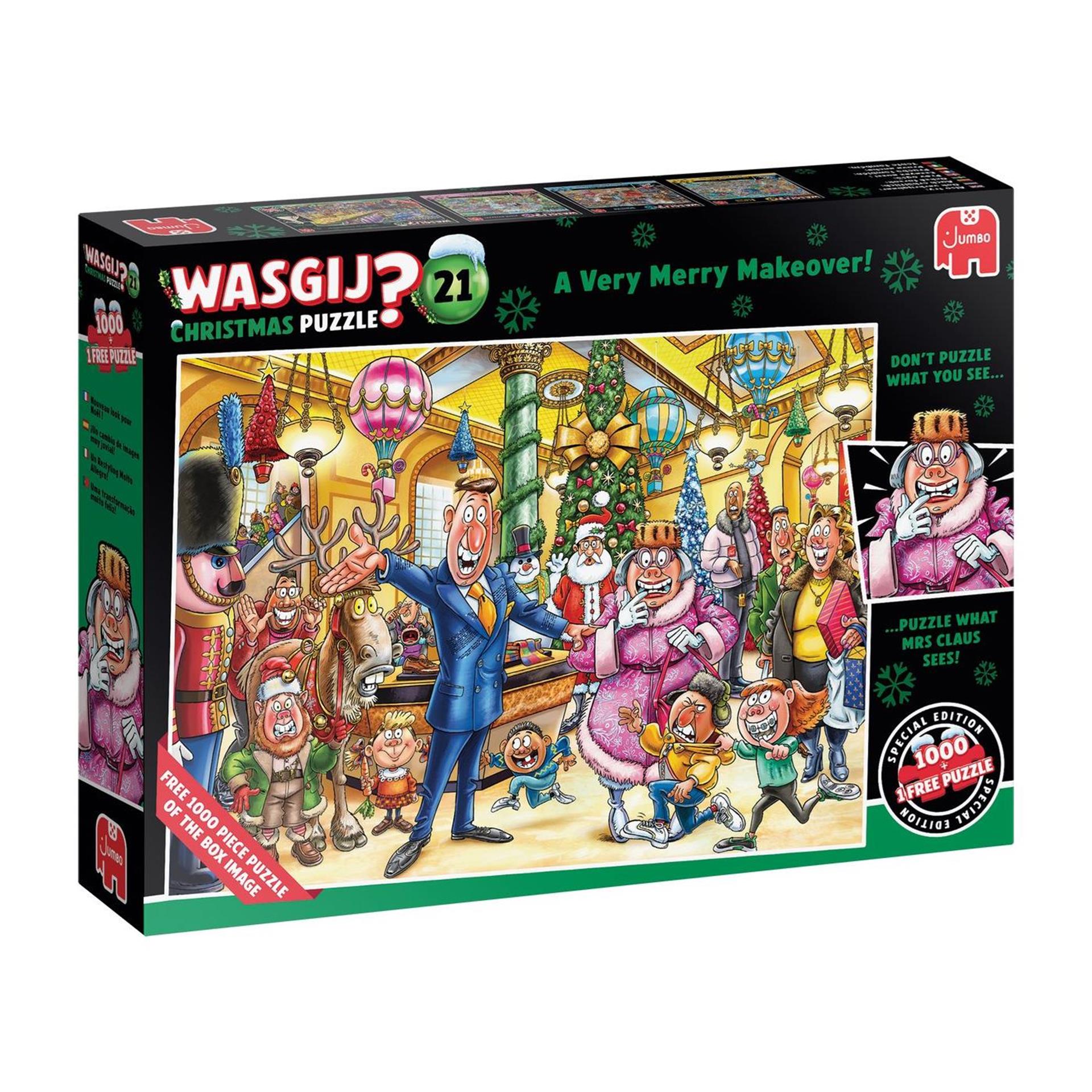 Jumbo wasgij christmas 21 legpuzzel - een feestelijke make-over! - 2x1000st.