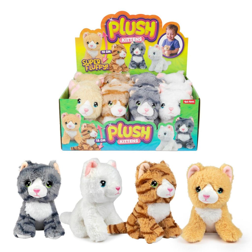 Toi-Toys - Toi-Toys Pluchen knuffelkat - 15cm