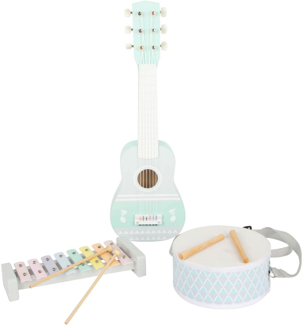Small Foot - houten muziekinstumentenset pastel 7dlg