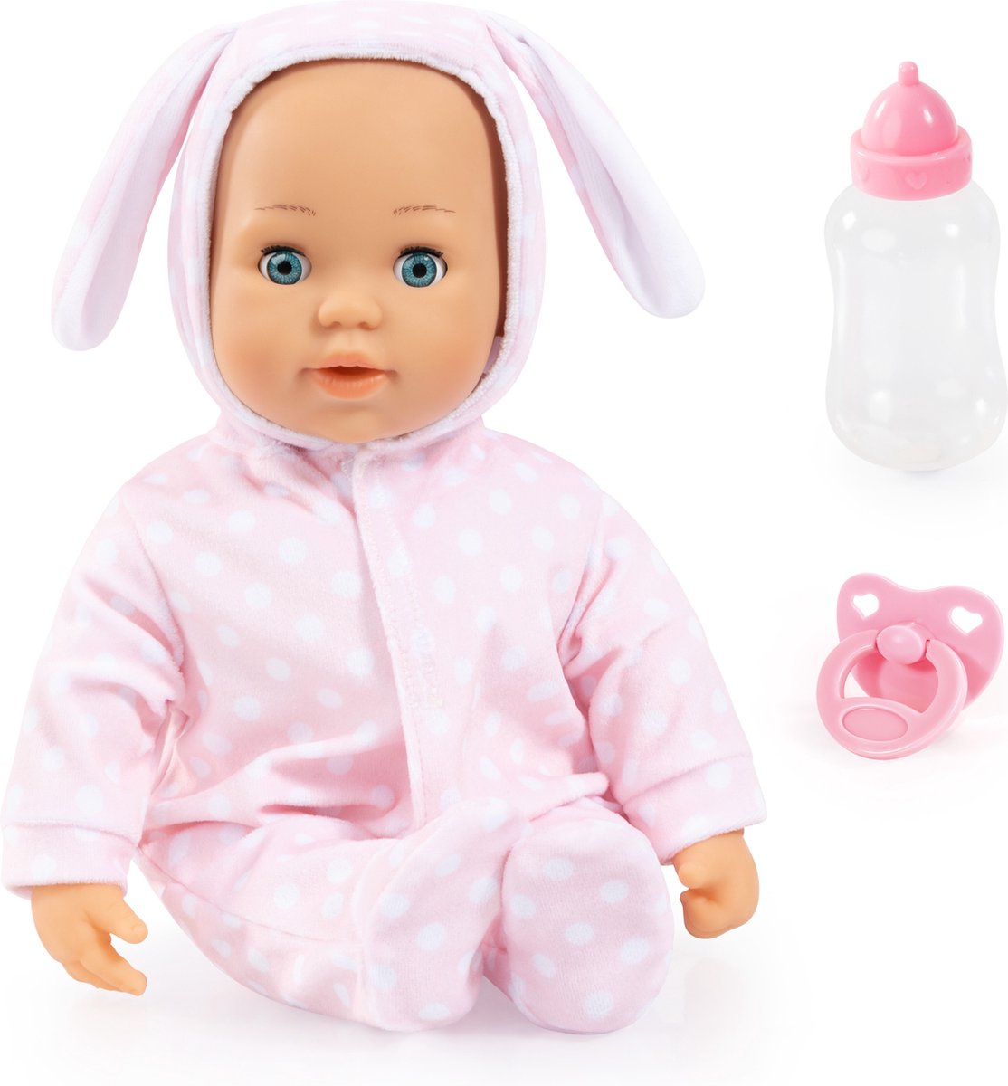 Bayer Design - Bayer Design - babypop anna first words baby met geluid 38 cm in roze