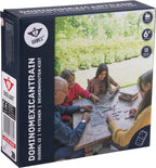 Domino mexican train in houten koffer