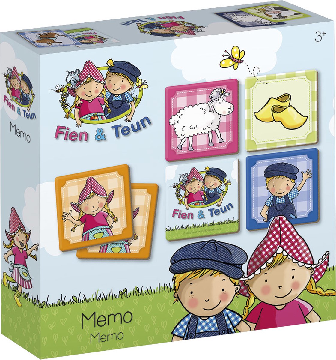 Bambolino - Bambolino Fien & teun memo spelletje - geheugen spel educatief spelgoed - boerderij - toys - vanaf 3 jaar