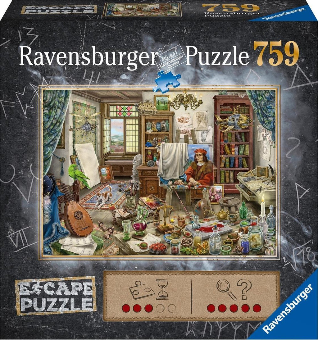 Ravensburger escape puzzle da vinci artists workshop - legpuzzel - 759 stukjes