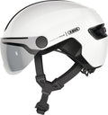 ABUS - ABUS Fietshelm hud-y ace shiny white m - 54-58 cm - wit - geschikt voor gebruik op elektrische fietsen - stadsfietsen - 430 g
