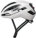 Abus fietshelm taipan led shiny white l - 57-61 cm - wit - geschikt voor gebruik op gravel bikes - 315 g