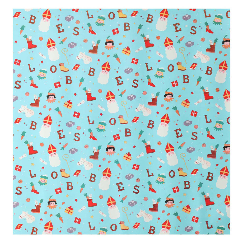 Lobbes sinterklaas inpakpapier, 5mtr.