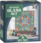 Creative Craft Group - Creative Craft Group Tegel schilderen glas in lood - incl. 4 verfkleuren & 2 kwasten