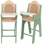 Classic world vintage wooden doll feeding chair