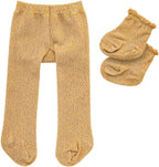 Heless - Heless Poppenmaillot met sokken - goud 35-45 cm