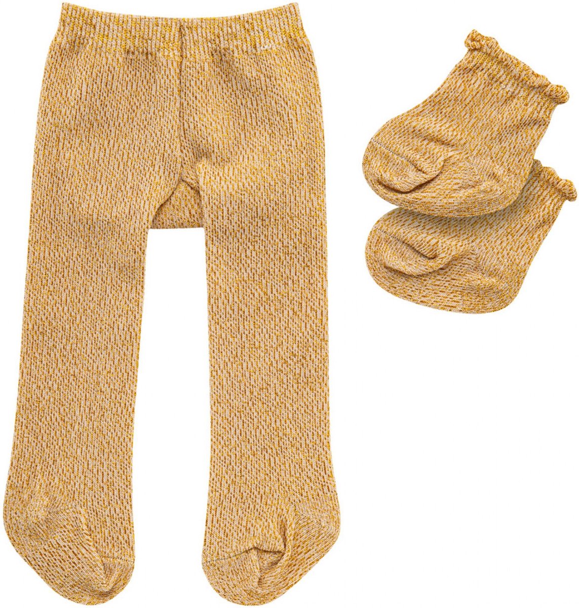 Heless - Heless Poppenmaillot met sokken - goud 35-45 cm