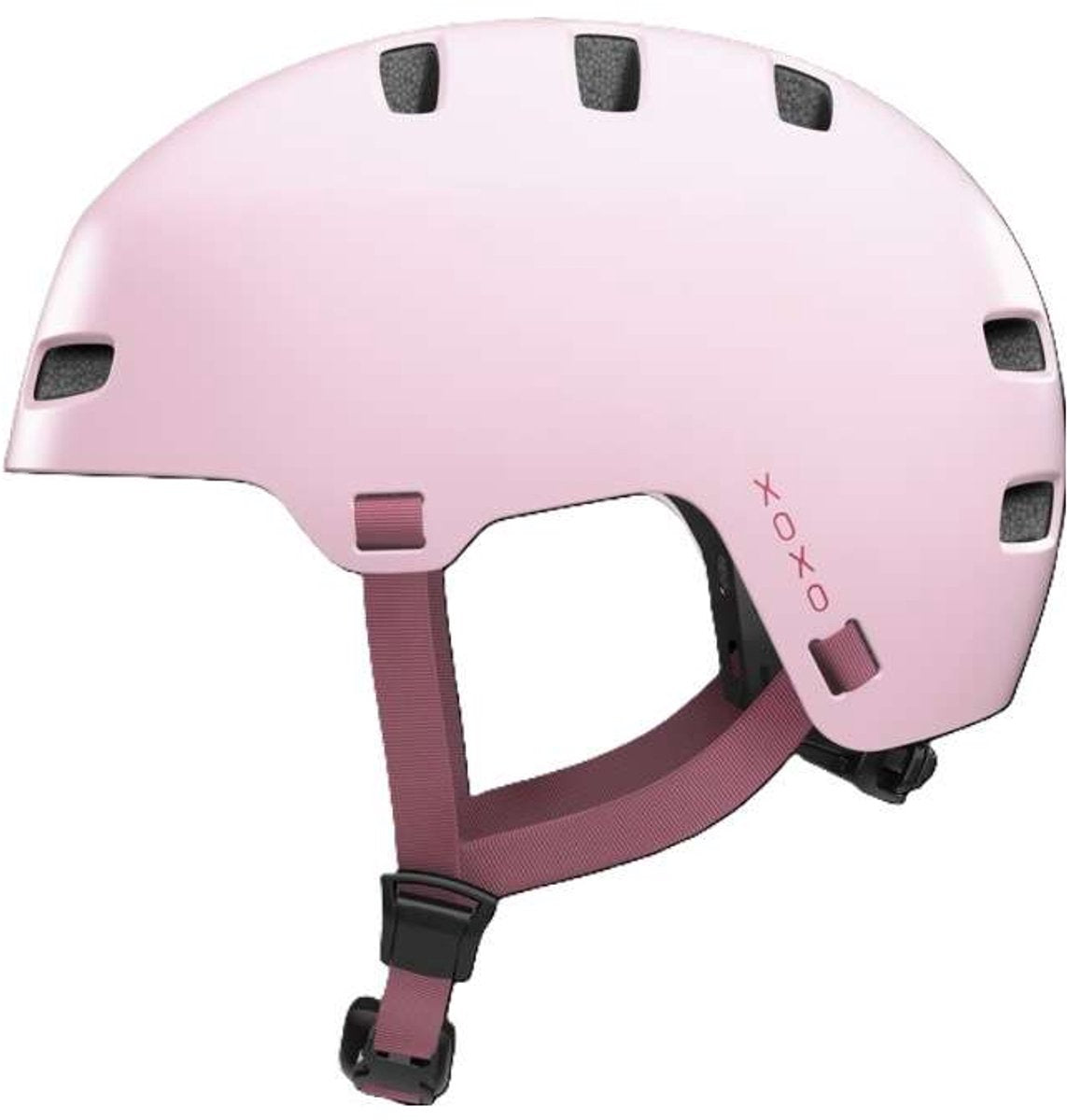 ABUS - ABUS Fietshelm xoxo strawberry rose l - 57-61 cm - pink - geschikt voor gebruik op elektrische fietsen - stadsfietsen - 440 g