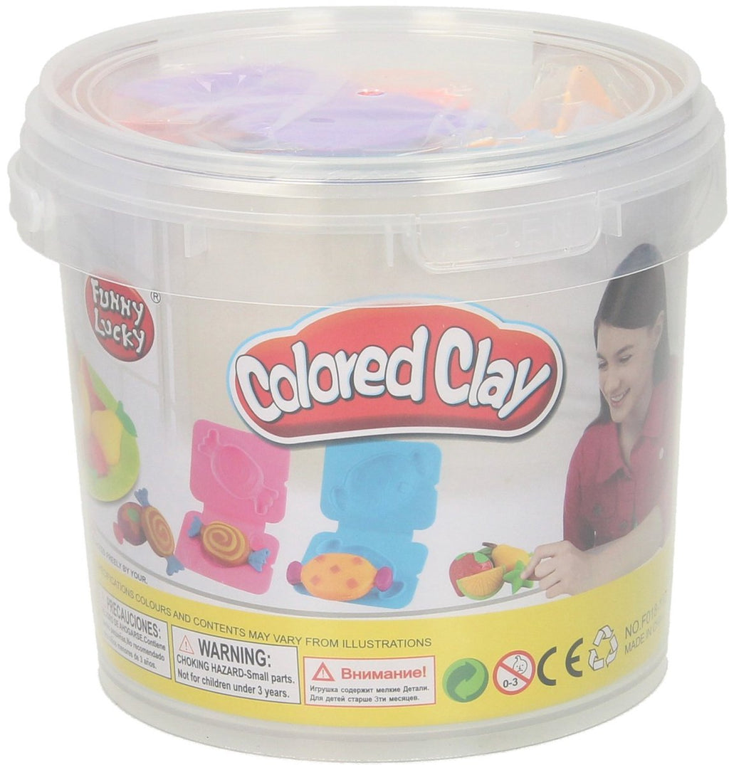 Lobbes Speelgoed- Lobbes SpeelgoedKleiset in opbergbox fruit - 24 kleuren klei