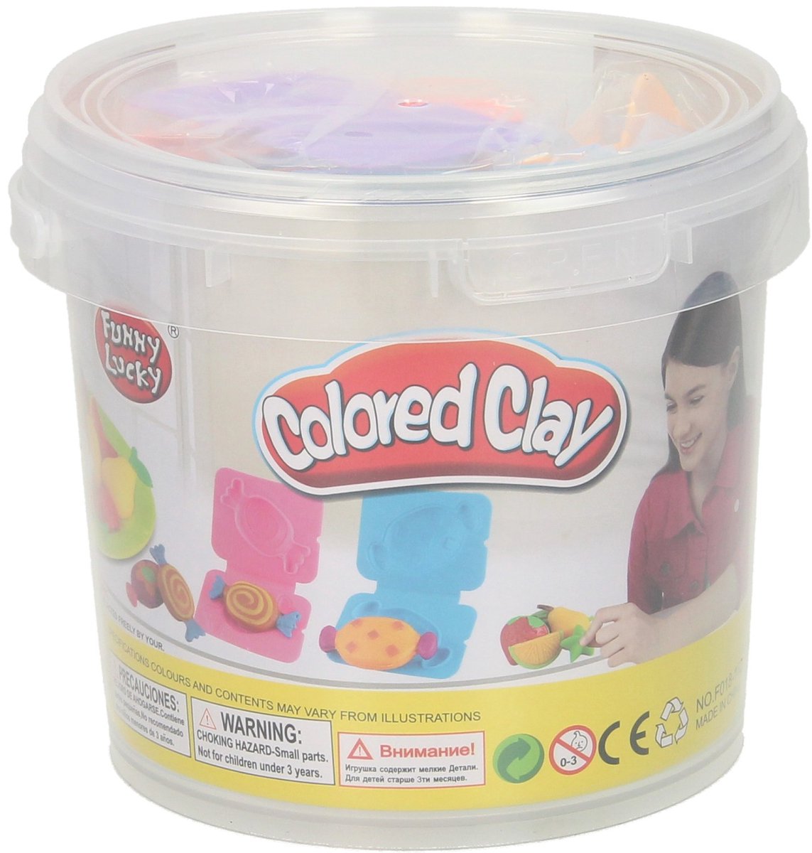 Lobbes Speelgoed- Lobbes SpeelgoedKleiset in opbergbox fruit - 24 kleuren klei