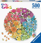 Ravensburger round puzzle circle of colors flowers - legpuzzel - 500 stukjes
