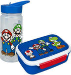 Super Mario - Super Mario lunchset - lunchbox - drinkfles - blauw - lunchbox kinderen