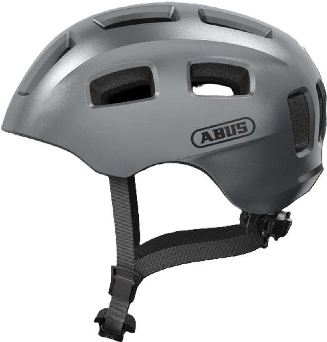 Abus fietshelm youn-i 2.0 graphite silver m - 52-57 cm - zilver - geschikt voor gebruik op elektrische fietsen - stadsfietsen - 260 g