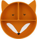 Trixie siliconen bord met vakjes en zuignap - mr. fox