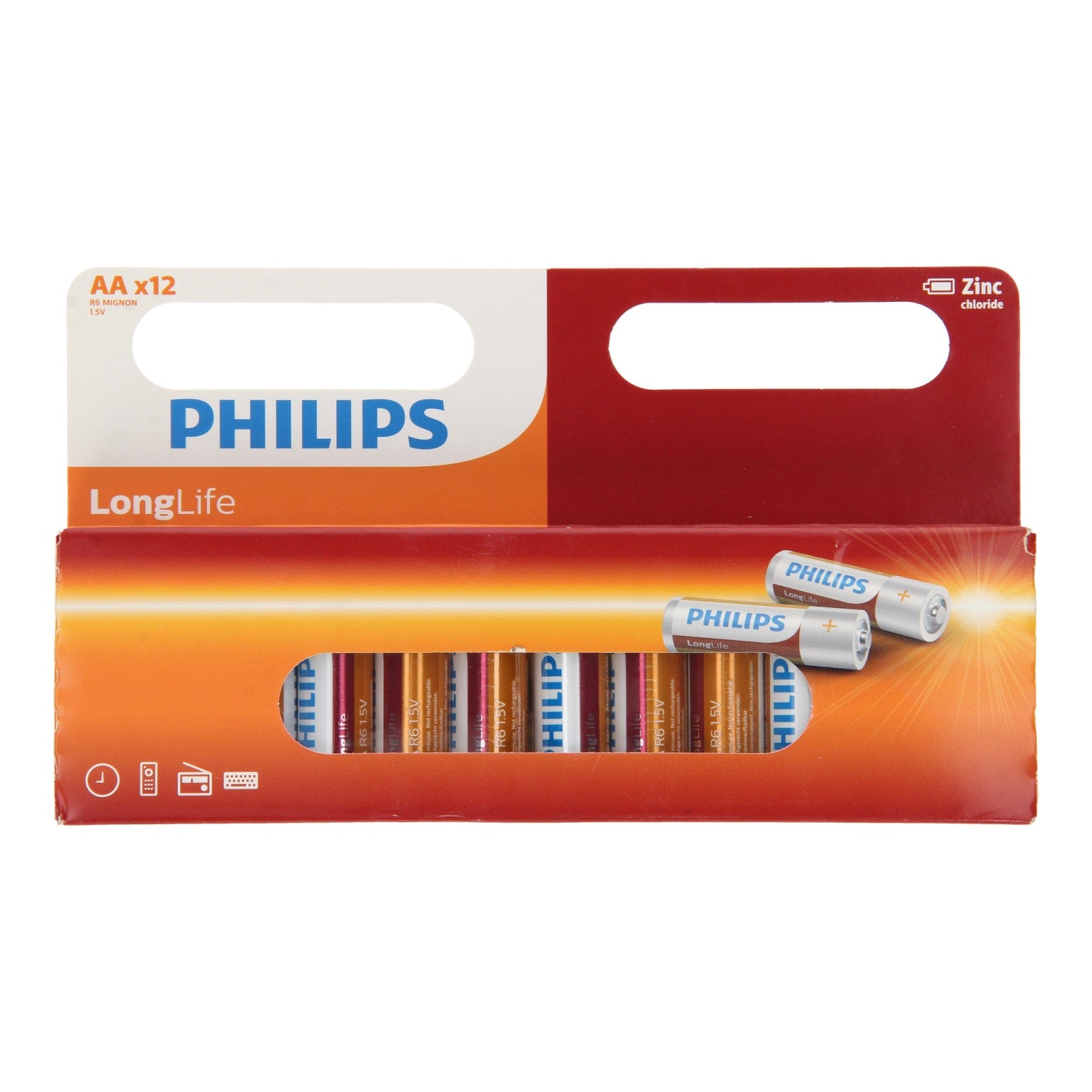 Philips - Philips longlife batterij zinc aa/r6 12 stuks