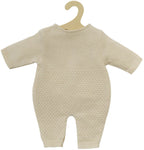Heless - Heless Poppen brei overall ecru 28-35cm