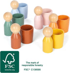 Small foot - houten montessori sorteerbeker met figuren