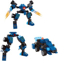 Lobbes Speelgoed- Lobbes SpeelgoedLobbes bouwset transformeerbare robot titan blauw 71-delig speelgoed.