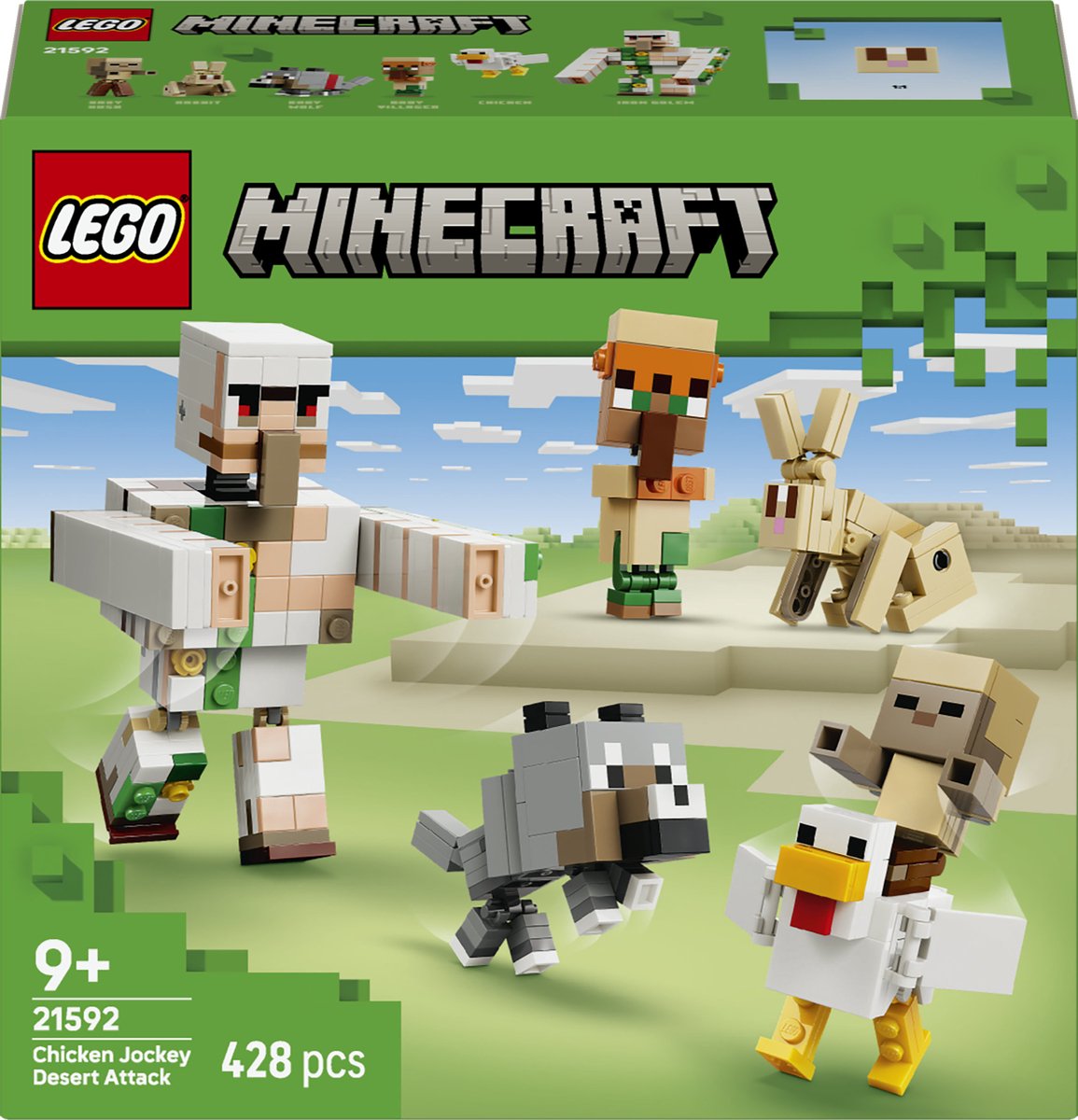 LEGO - minecraft kipberijder woestijnaanval speelgoed voor kinderen met personages 21592