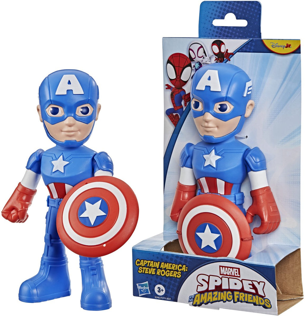 Marvel - Marvel Spidey and his amazing friends supersized captain america speelfiguur