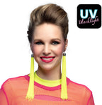 Boland oorbellen festival neon geel, 20cm