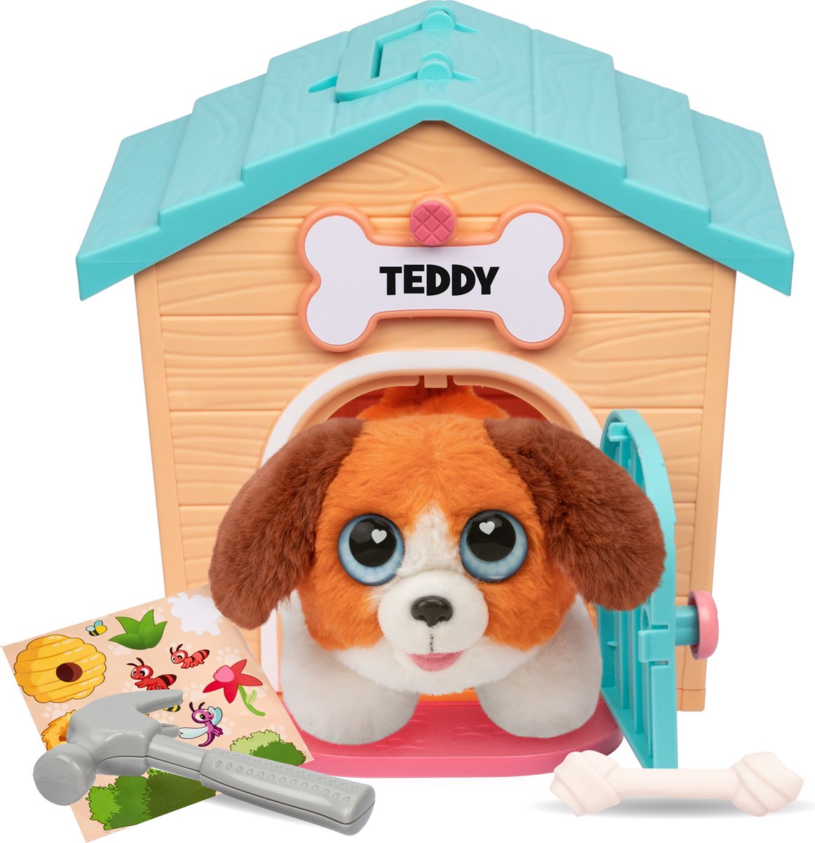 Little live pets verrassingspuppy knuffel in hondenhok