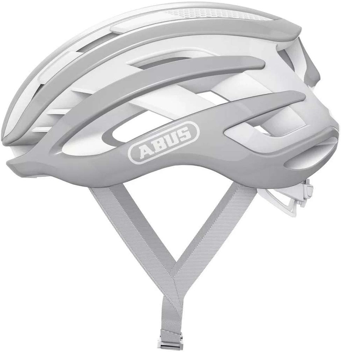 ABUS - ABUS Fietshelm airbreaker pure grey l - 59-61 cm - grijs - geschikt voor gebruik op racefietsen - gravelbikes - 230 g