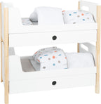 Small foot - houten poppenhoogslaper little button met beddengoed, 6dlg.