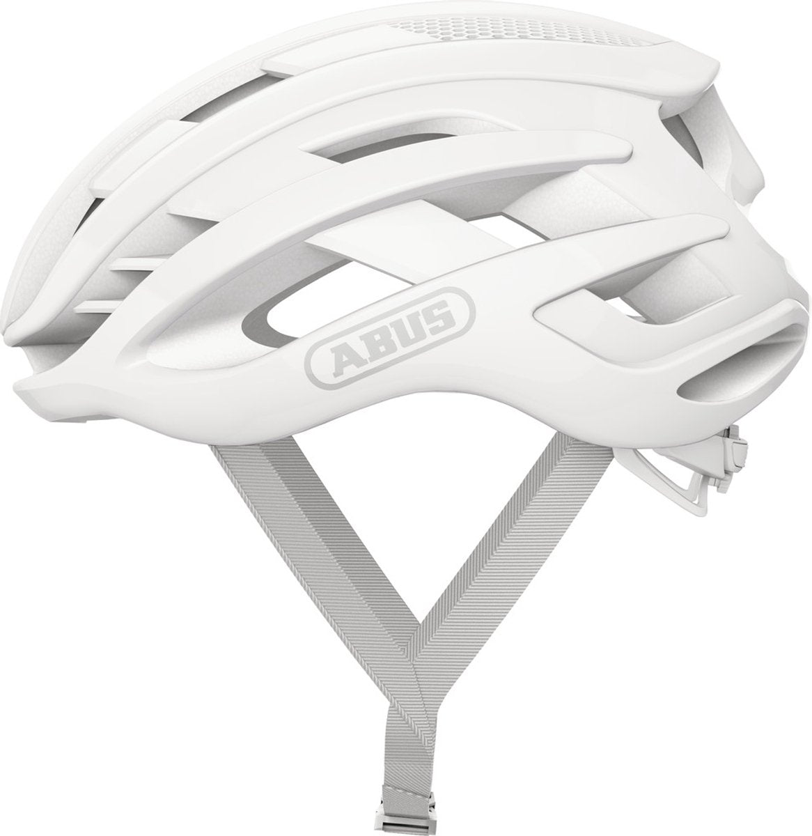 ABUS - ABUS Fietshelm airbreaker pure white l - 59-61 cm - wit - geschikt voor gebruik op racefietsen - gravelbikes - 230 g