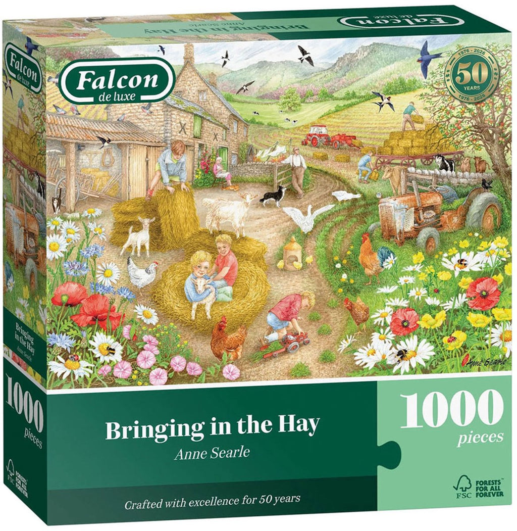 Falcon - puzzel - bringing in the hay 1000 stukjes - educatief speelgoed.