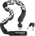 Kryptonite keeper 785-ketting met geïntegreerd slot – kettingslot fiets – fietsslot met ketting voor elektrische fiets – 85 cm – staal – zwart