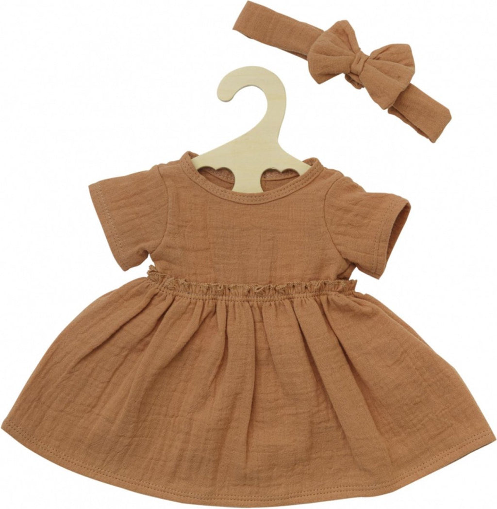 Heless - Heless Poppenjurk bruin met ruches 28-35 cm