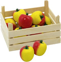 Goki speelgoedkeuken - fruitkistje met appels - 14,1x10,1x7,3cm - 10 delen - hout