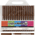 Colortime - Colortime stift lijndikte: 2 mm bruin 18stuks