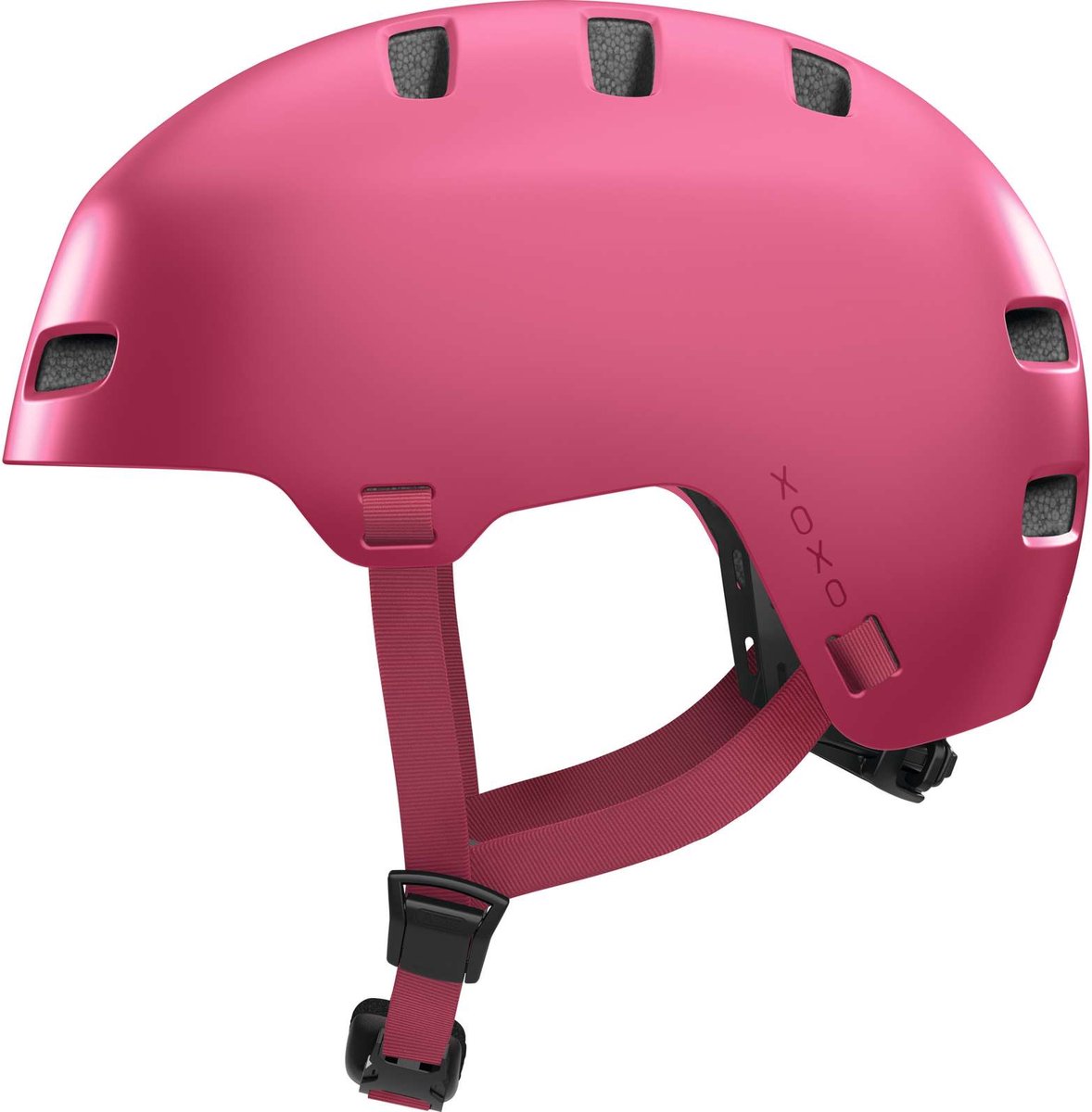 Abus fietshelm xoxo mono red m - 54-58 cm - rood - geschikt voor gebruik op elektrische fietsen - stadsfietsen - 400 g m