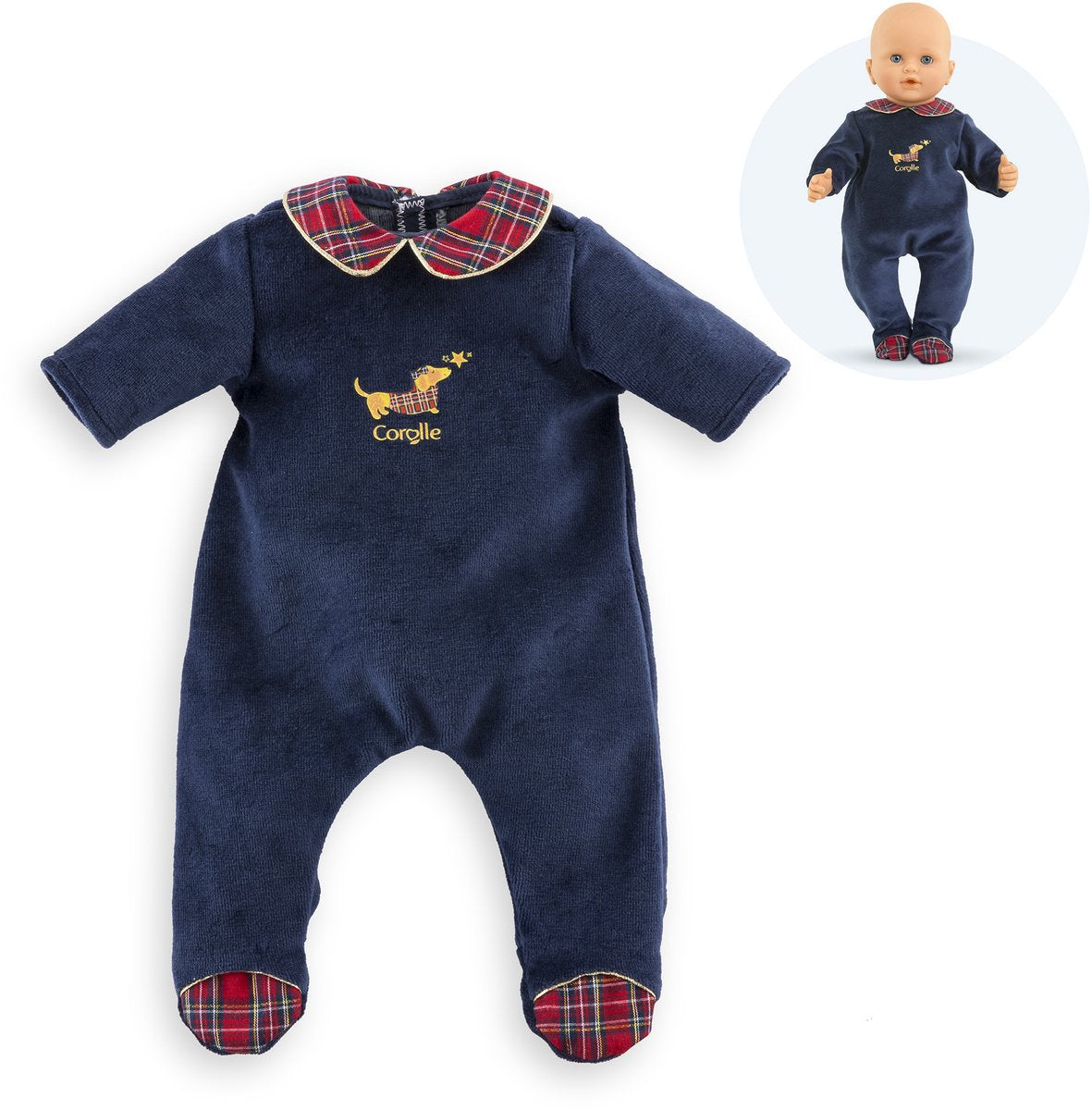 Corolle - poppen pyjama holidays - poppenkleding 36cm - pyjama set.