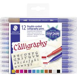 STAEDTLER - STAEDTLER Kalligrafiepennen 3005 tb12 kleuren ment inkt op waterbasis