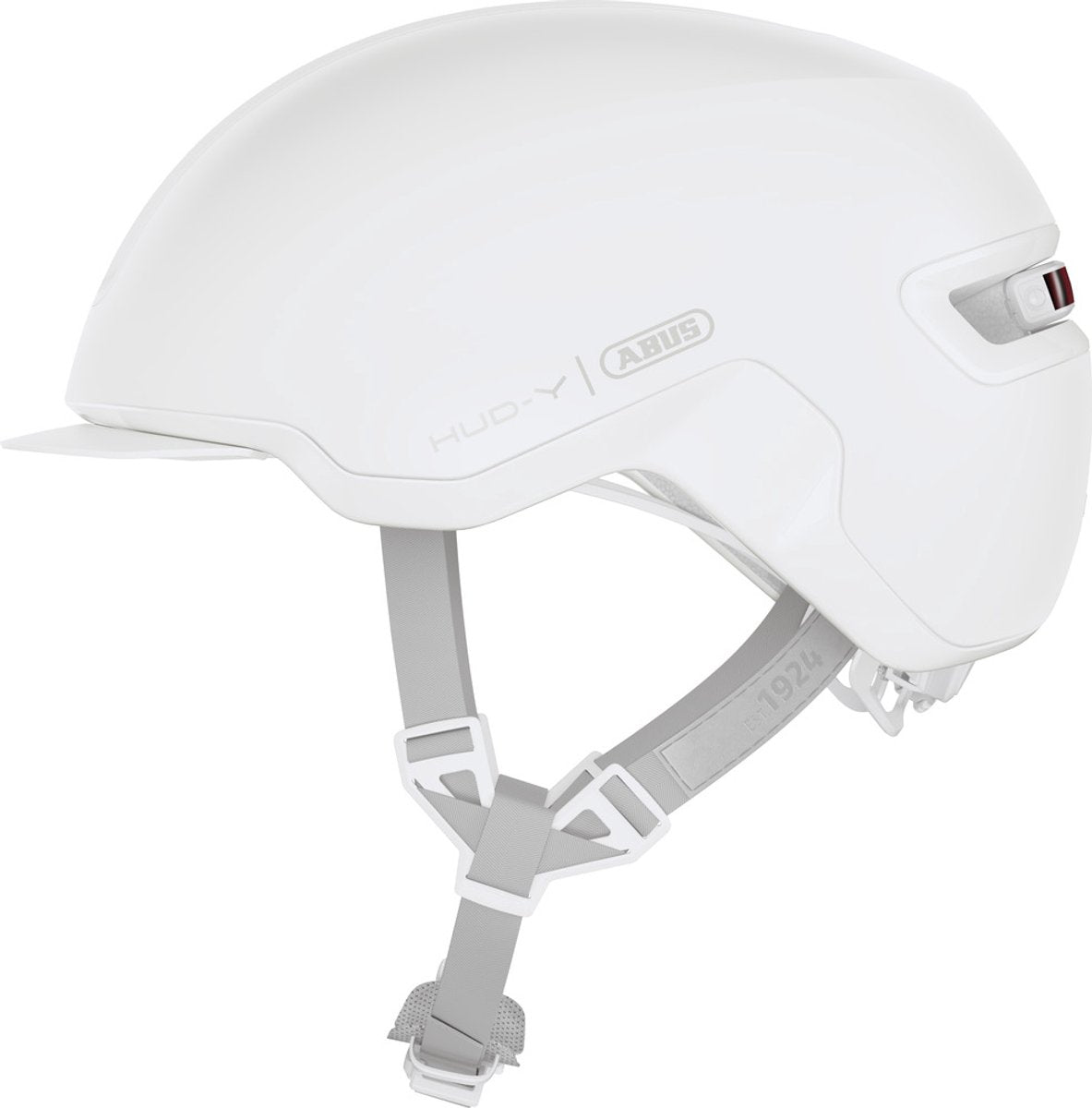 Abus fietshelm hud-y pure white m - 54-58 cm - wit - geschikt voor gebruik op elektrische fietsen - stadsfietsen - 300 g