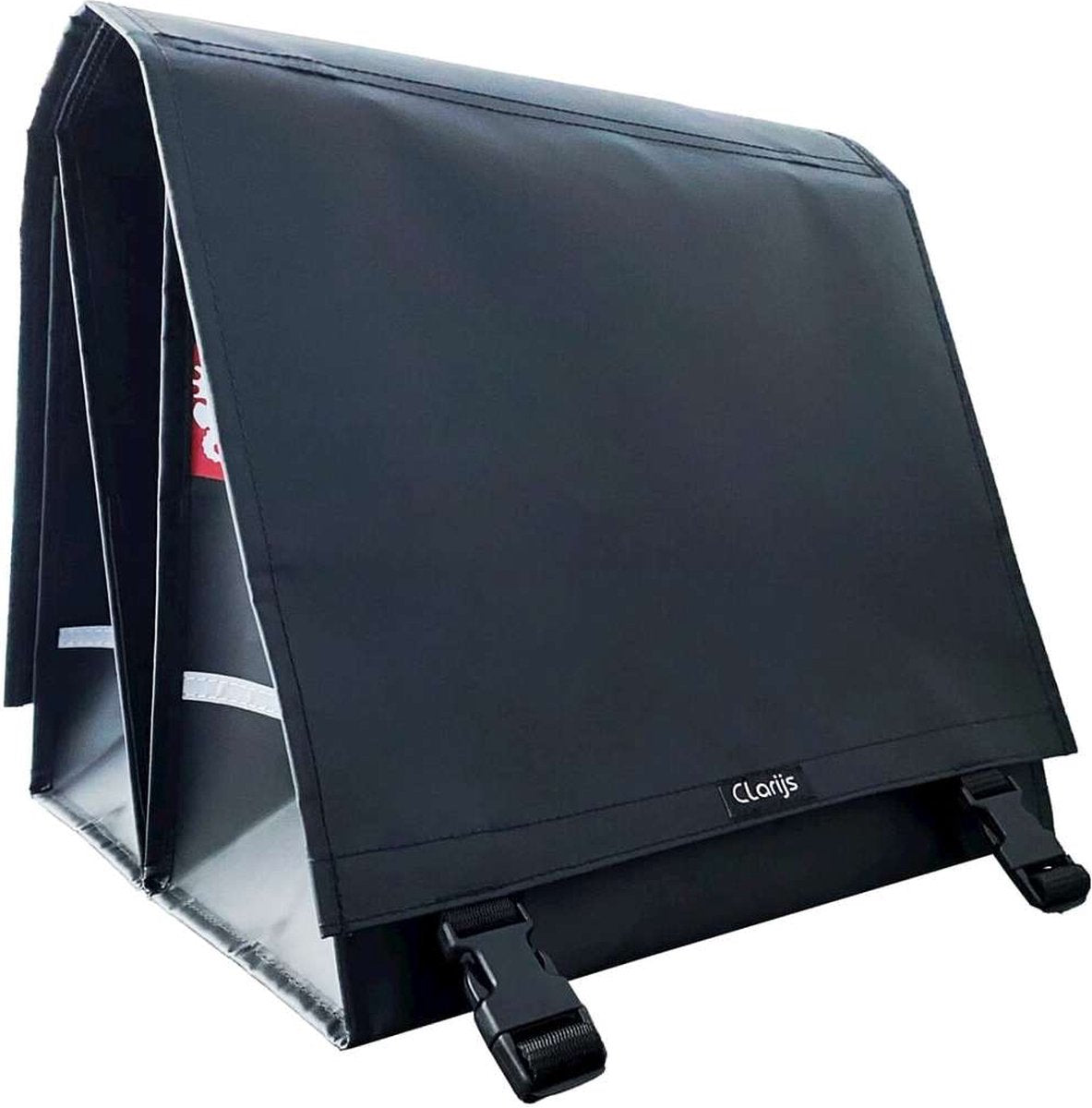 Clarijs - Clarijs fietstas dubbel xl pvc 46l met uitsparing matt zwar