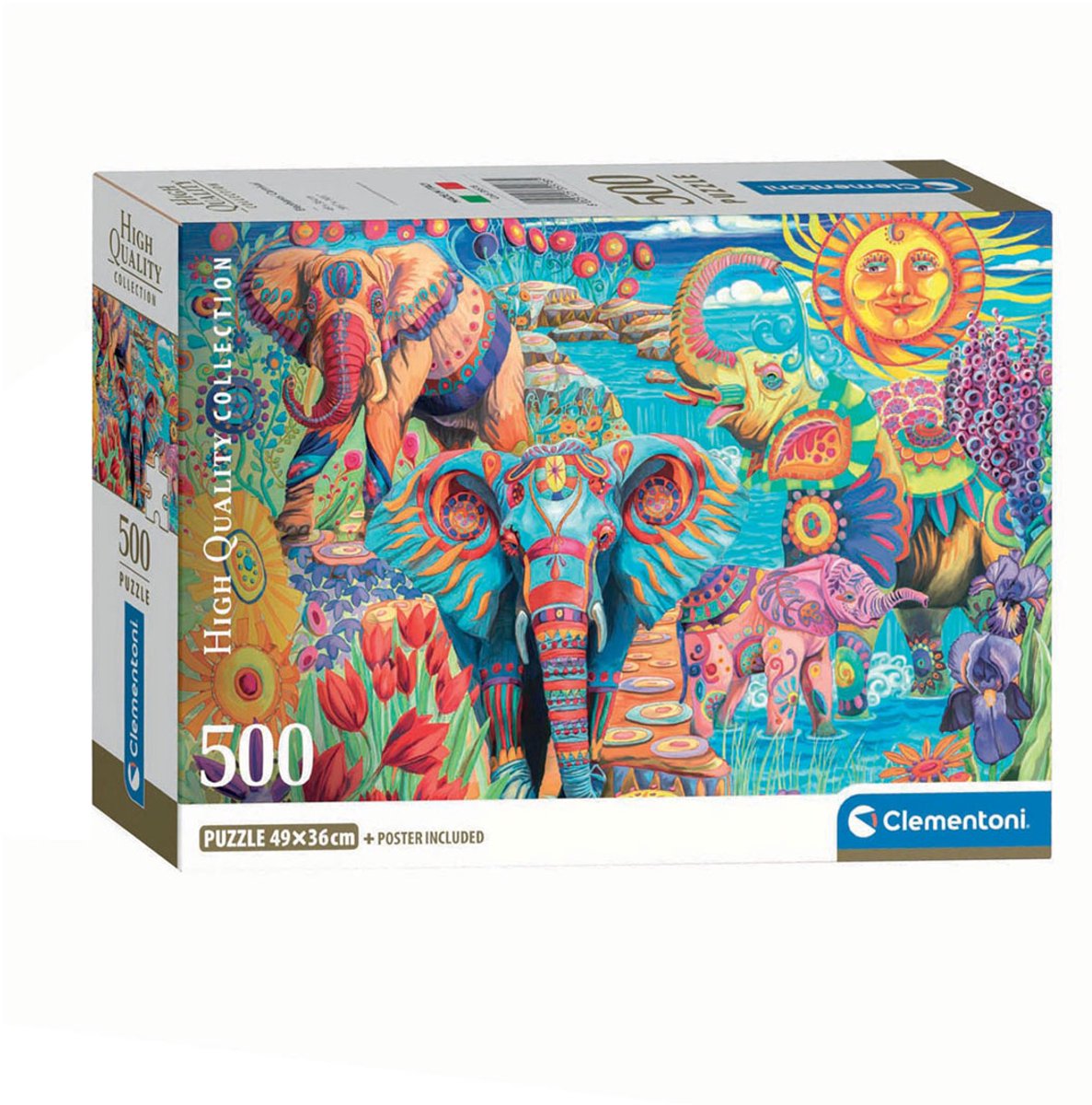 Clementoni - legpuzzel elephants' carnival 500st.