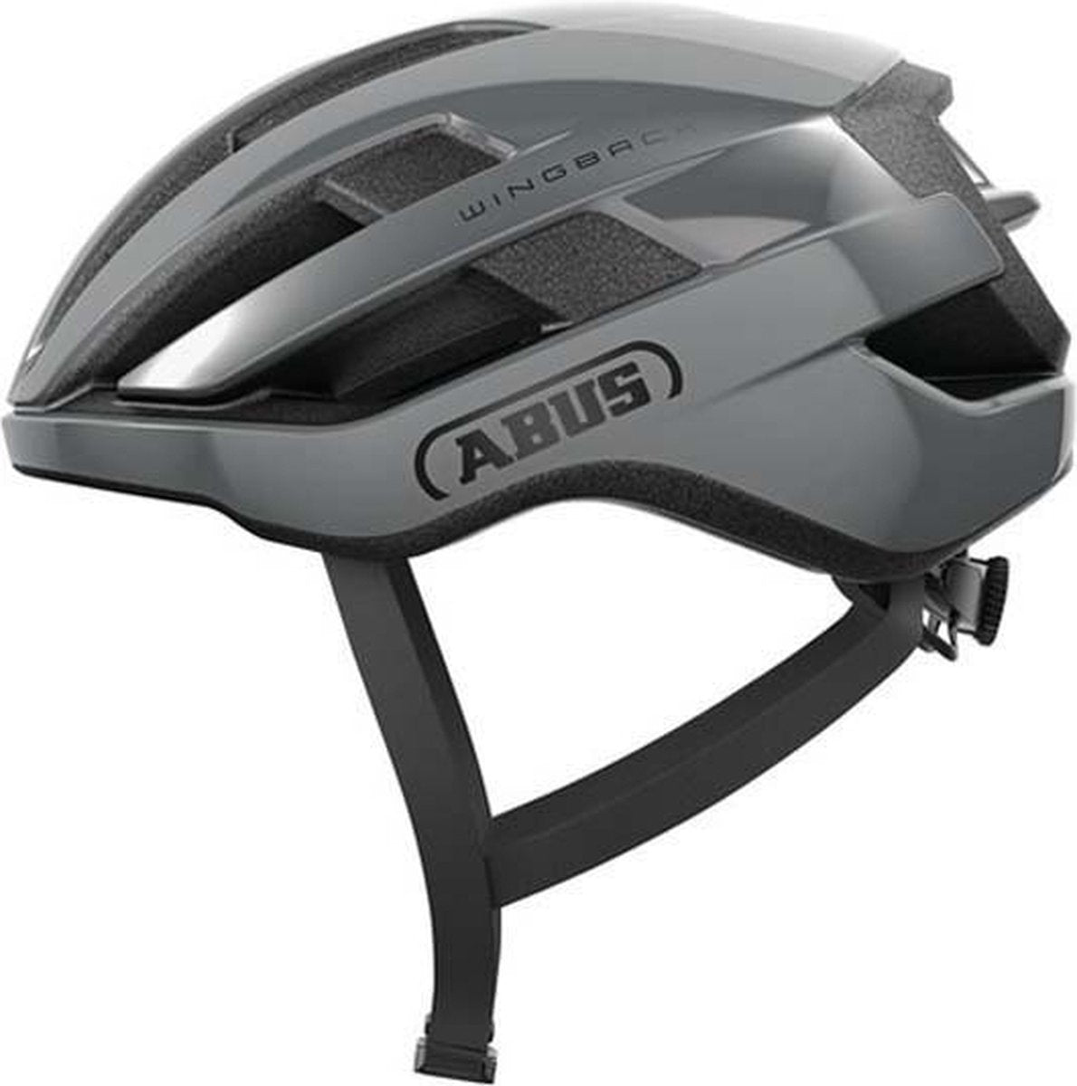 Abus fietshelm wingback race grey l - 57-61 cm - grijs - geschikt voor gebruik op racefietsen - gravelbikes - 270 g l